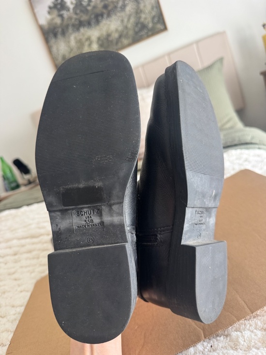 Schutz Knee-High Biker Boots – Black, Size 5.5 (Fits Like 6) - Picture 2 of 2